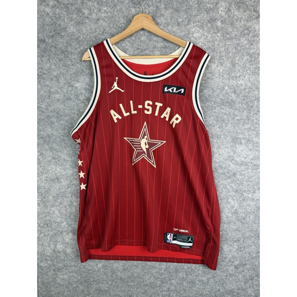 Joel Embiid Jersey Men's 52 2XL NBA Philadelphia Sixers All Star Game Jordan Red